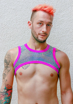 Neon Pink Hologram Harness