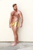 Gold Metallic Euro Shorts