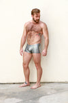 Disco Fever Silver Holographic Euro Shorts