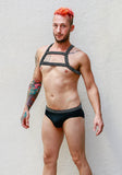 Black Rhinestone Harness and Bikini Set